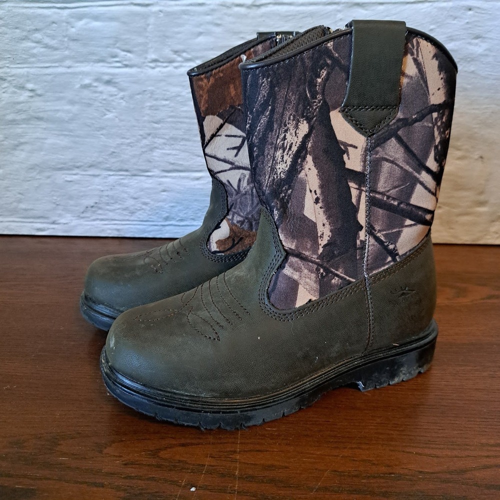 Tour Kids Camo Water Repellent Hunting Boots 3M Thinsulate Insulated‎ Green 1M